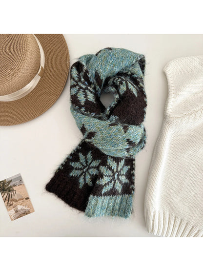 Scarvii - Nordic Snowflake Knit Scarf