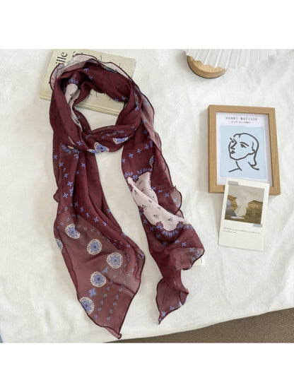 Scarvii - Vintage Print Long Scarf
