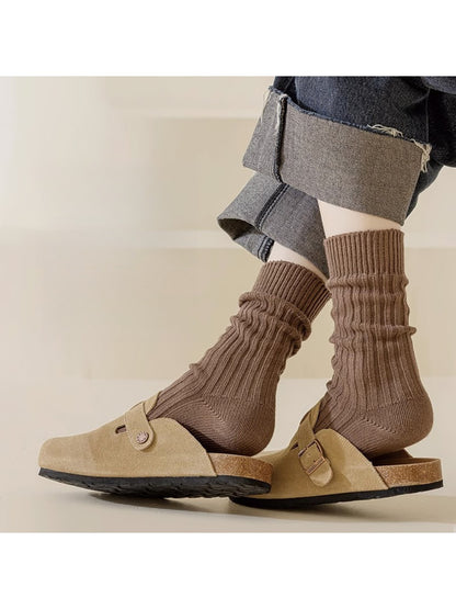 Rufia - Solid Color Everyday Crew Socks
