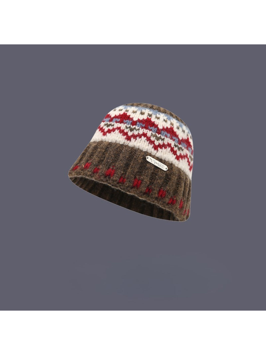 Haila - Fair Isle Knit Cozy Bucket Hat