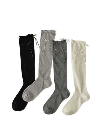 Rufia - Sweet Bow Detail Mid-Calf Slouch Socks