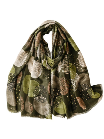 Scarvii - Soft Retro Geometric Print Scarf - 4 Colors