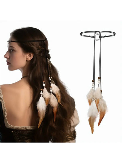 Hairish - Boho Feather Hair Headband
