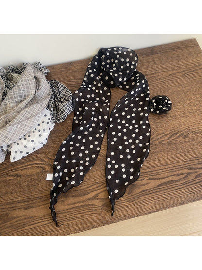 Scarvii Sheer Polka Dot Skinny Scarf