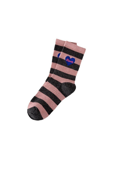 Rufia - Playful Heart Print Crew Socks