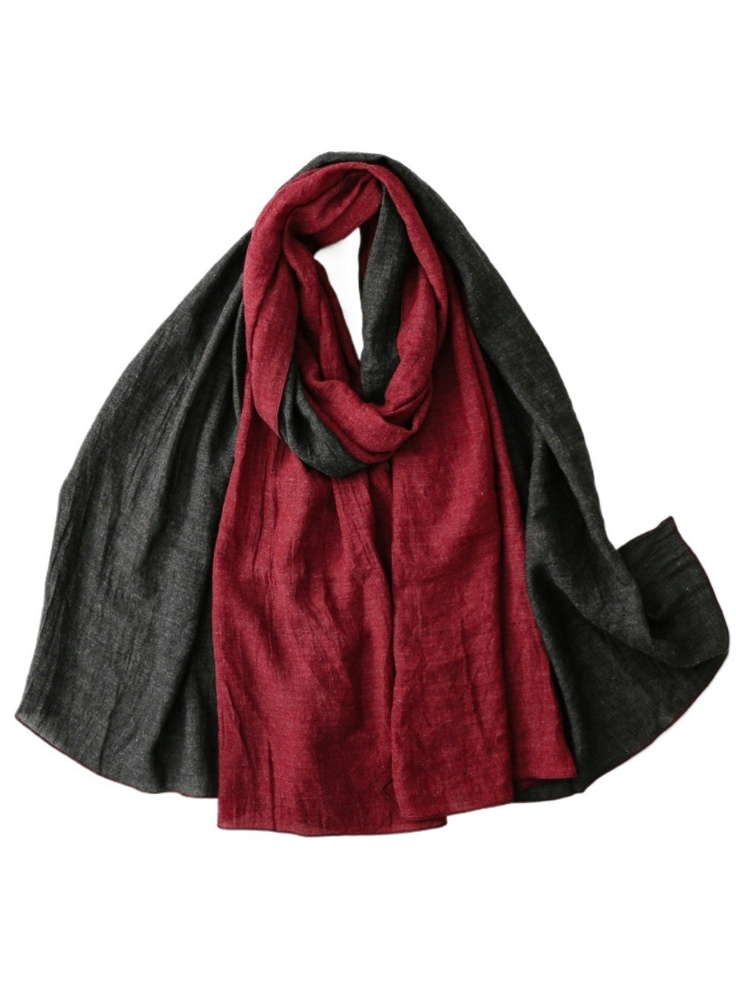 Scarvii - Contrast Panel Soft Drape Everyday Scarf