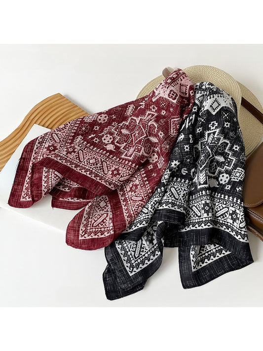 Scarvii - Distressed Faded Texture Square Scarf
