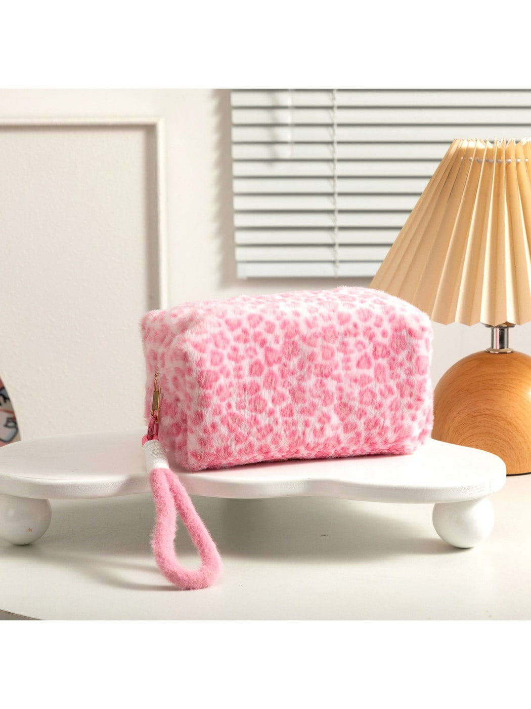 Cosbai - Colorful Leopard Print Cosmetic Organizer Bag