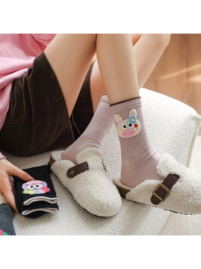 Rufia - Crochet Patch Playful Crew Socks