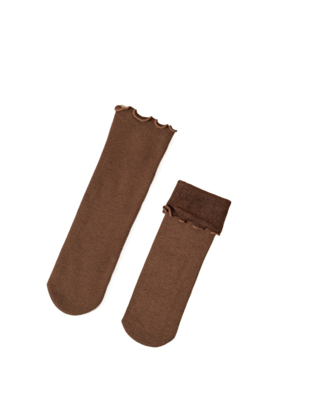Rufia – Ruffled Plush Lined Winter Socks