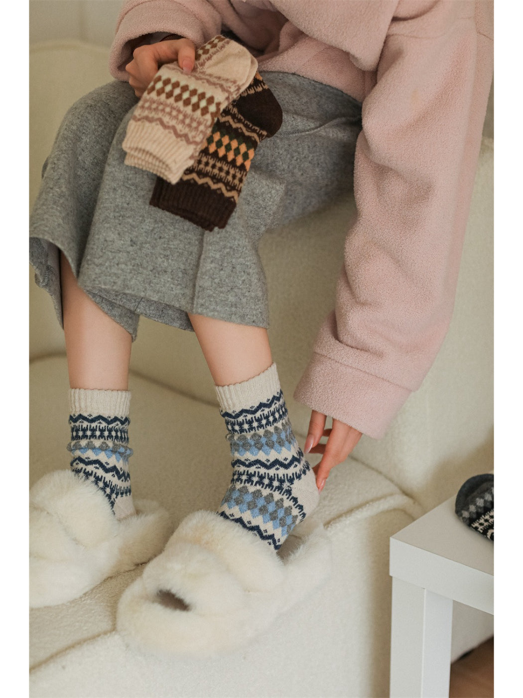 Rufia - Winter Heritage Knit Crew Socks