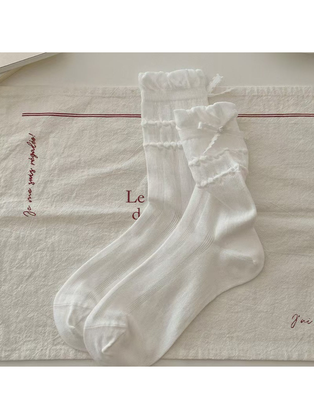 Rufia - Soft Knit Lace Trim Crew Socks product image 4