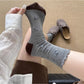 Rufia - Vintage Color Block Slouchy Mid-Calf Socks