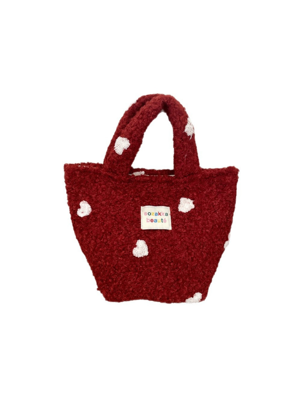 Cosbai - Mini Plush Flower Tote Bag
