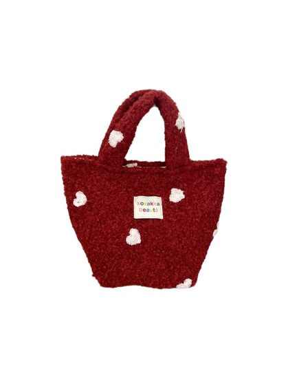 Cosbai - Mini Plush Flower Tote Bag