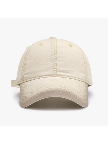 Haila - Embroidered Washed Curved Brim Baseball Cap