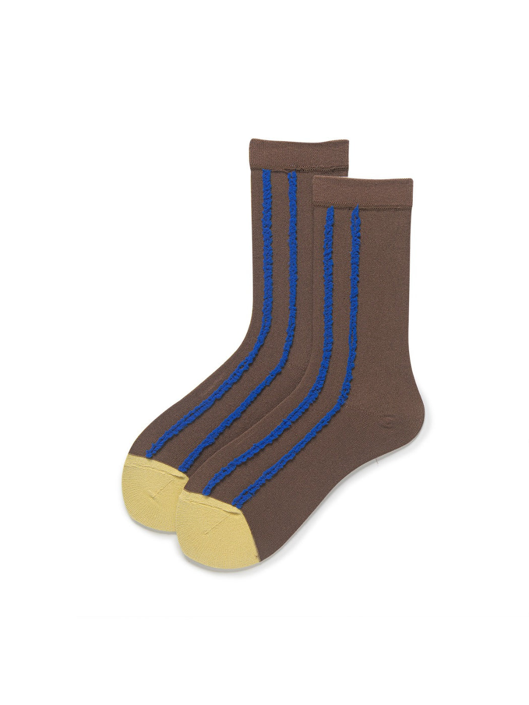 Rufia - Contrast Stripe Textured Crew Socks