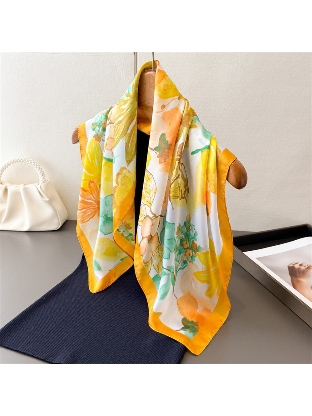 Scarvii - Sunset Bloom Floral Square Scarf