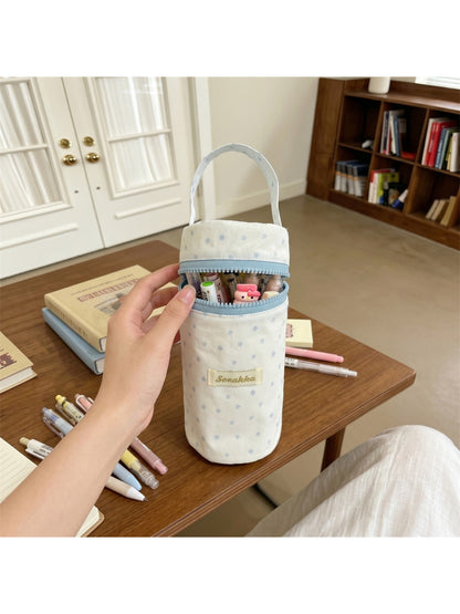 Cosbai star print pencil pouch filled with pens and pencils