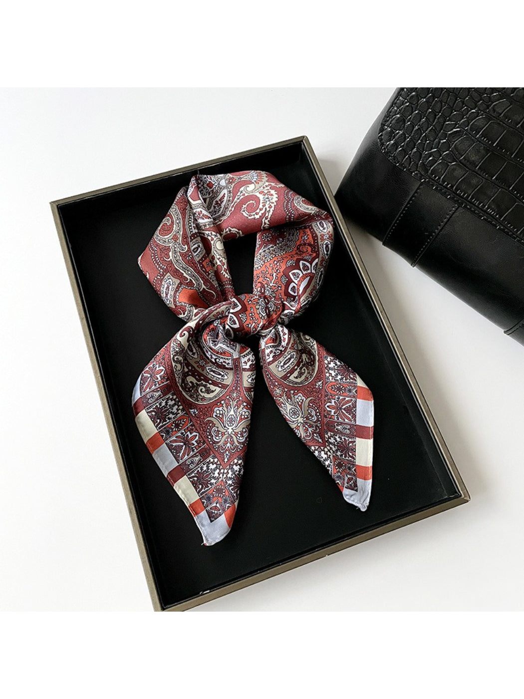 Scarvii - Everyday Paisley Print Square Scarf