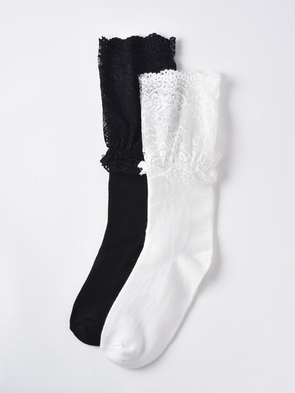 Rufia - Lace Trim Soft Crew Socks product image 3