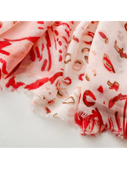 Scarvii - Classic Scarf with Leopard & Floral Print