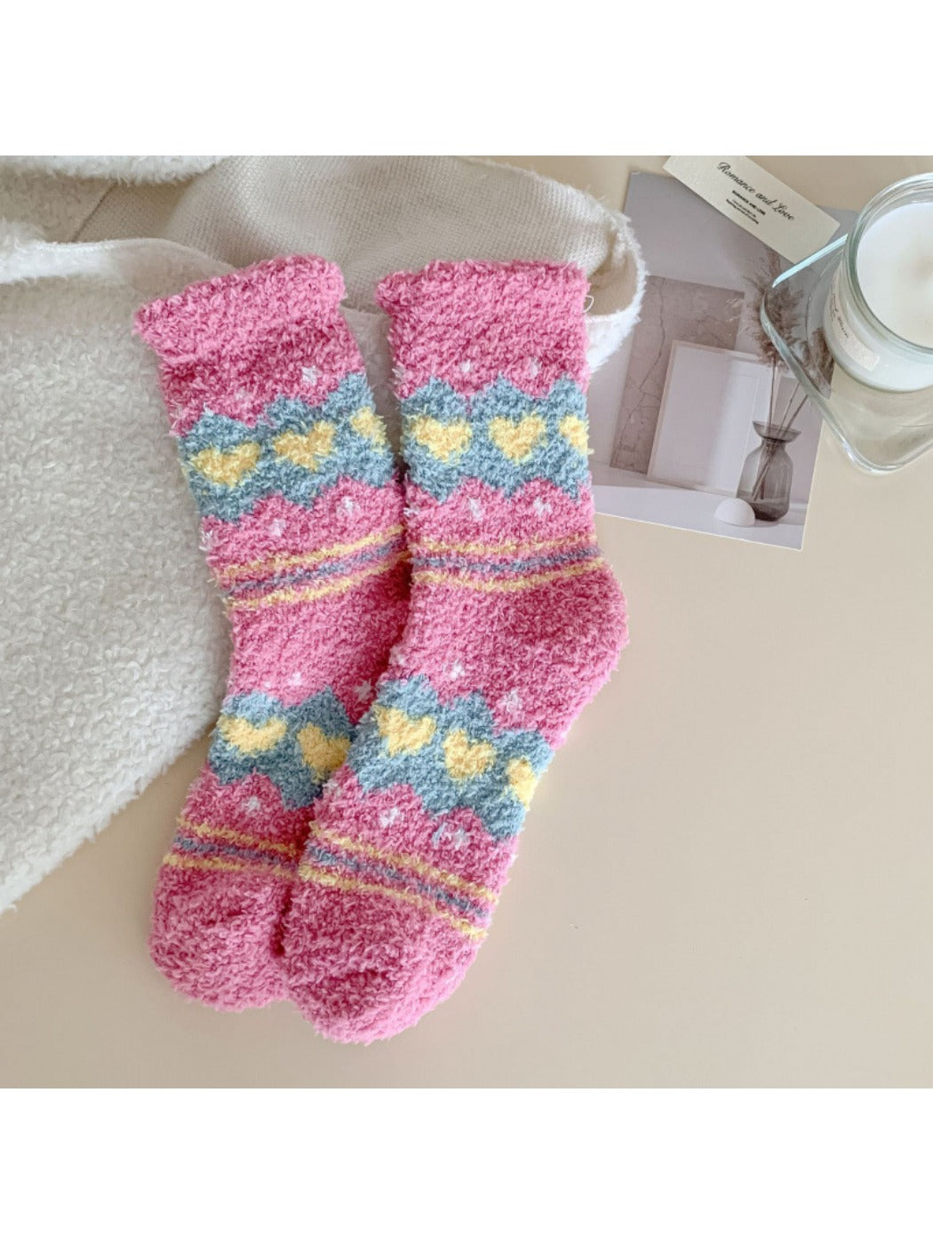Rufia - Thick Coral Fleece Cozy Winter Socks
