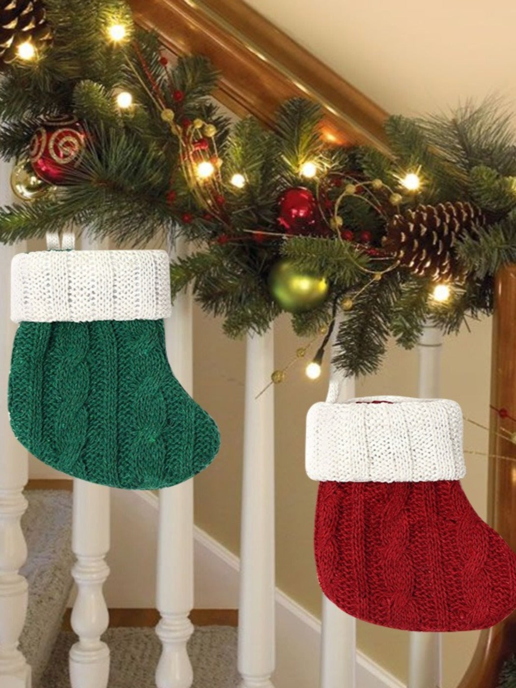 Xris - Knitted Christmas Stockings - Festive Home Décor Ornaments