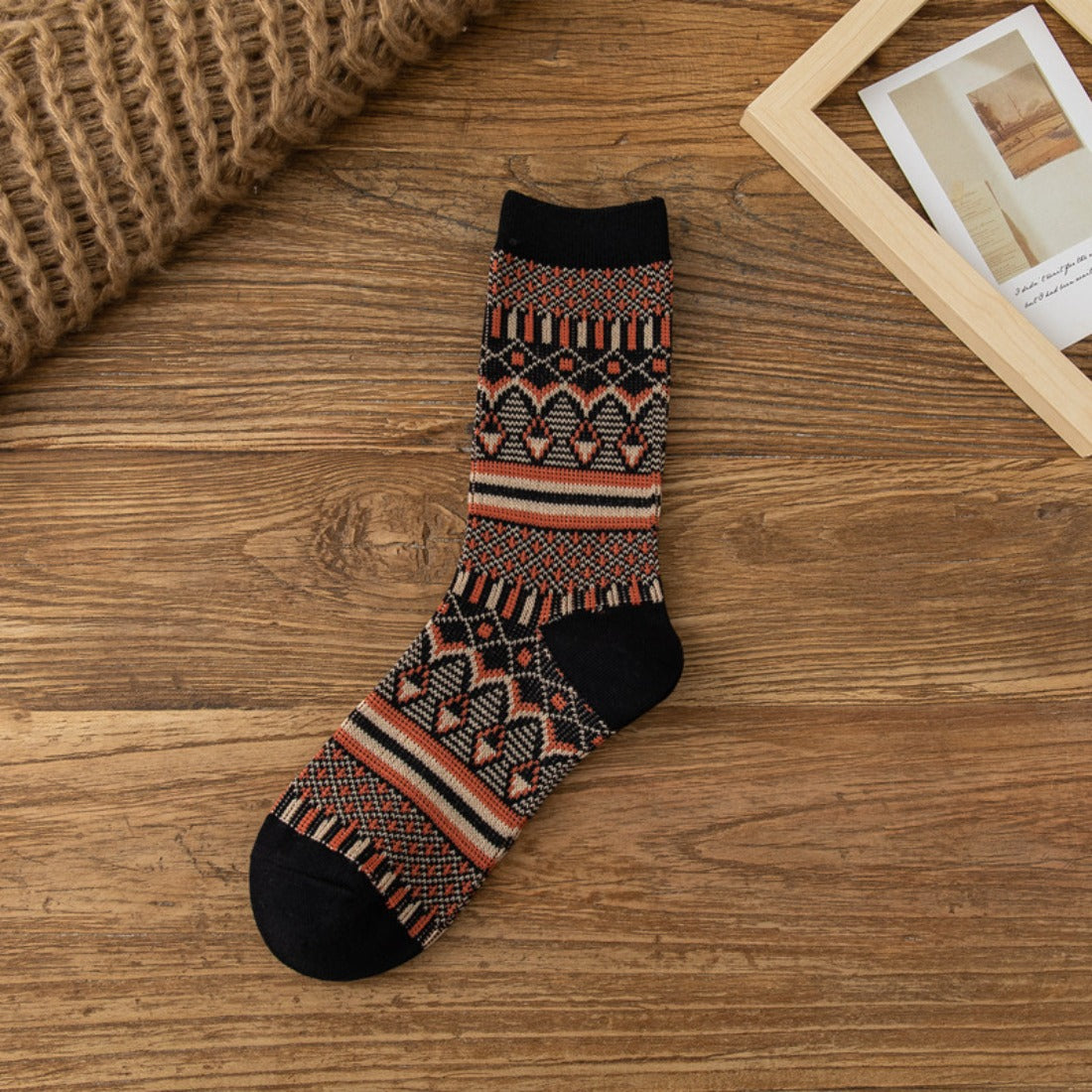 Rufia - Retro Argyle Mid-Calf Socks