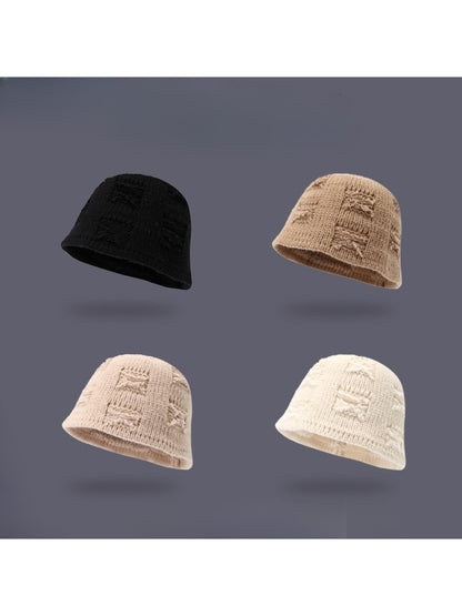 Haila - Textured Knit Bucket Hat