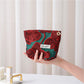 Cosbai - Floral Print Handheld Cosmetic Pouch Bag