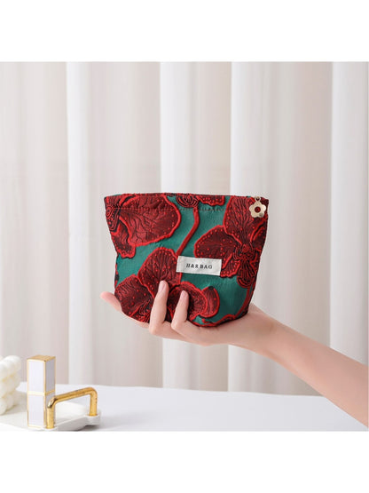 Cosbai Floral Print Handheld Cosmetic Pouch Bag product image