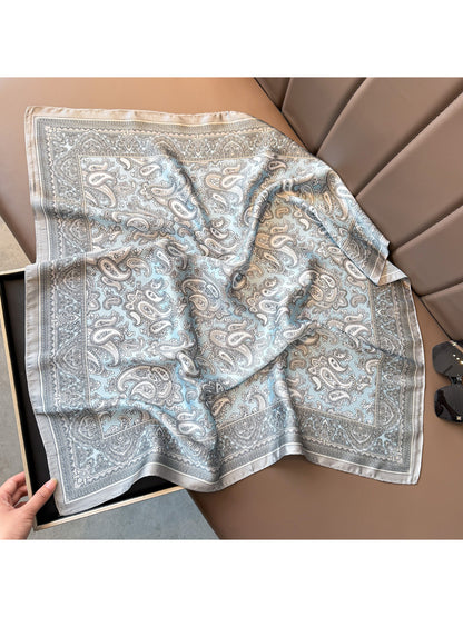 Scarvii Decorative Border Paisley Square Scarf