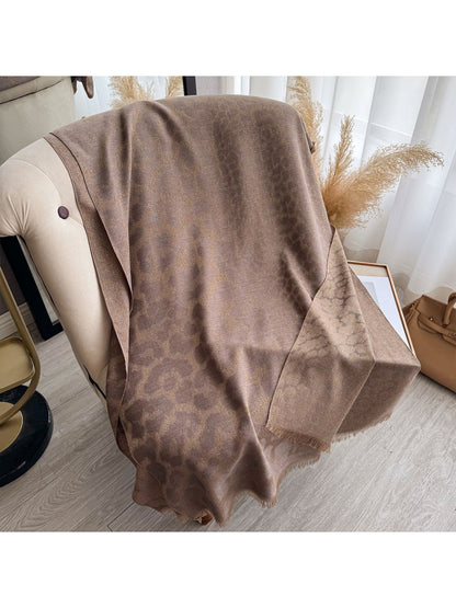 Scarvii - Soft Leopard Print Oversized Scarf