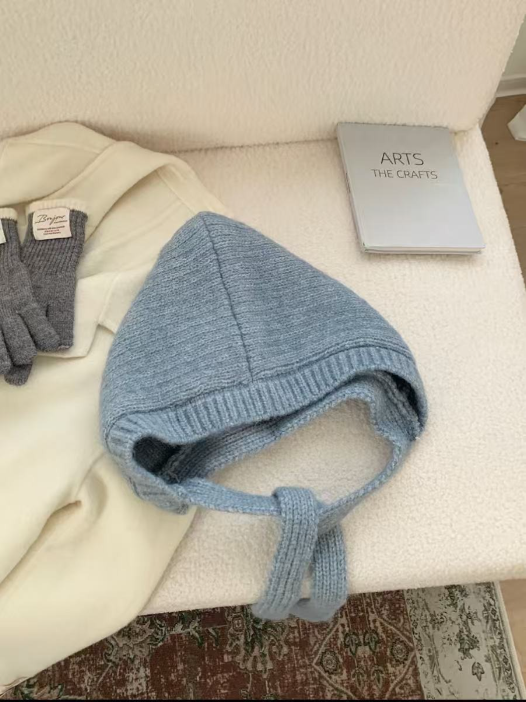 Haila - Long Tie Knit Bonnet