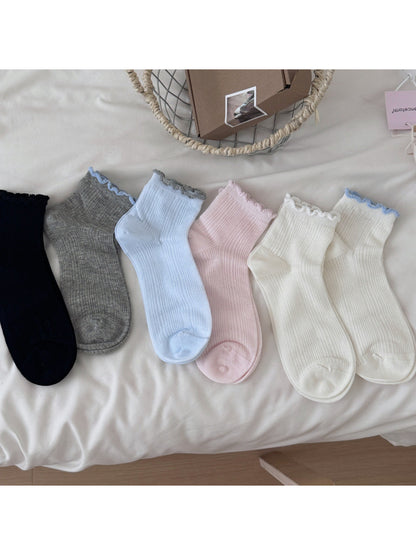 Rufia - Soft Ribbed Frill Ankle Socks product image 2