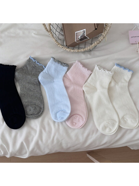 Rufia - Soft Ribbed Frill Ankle Socks product image 2