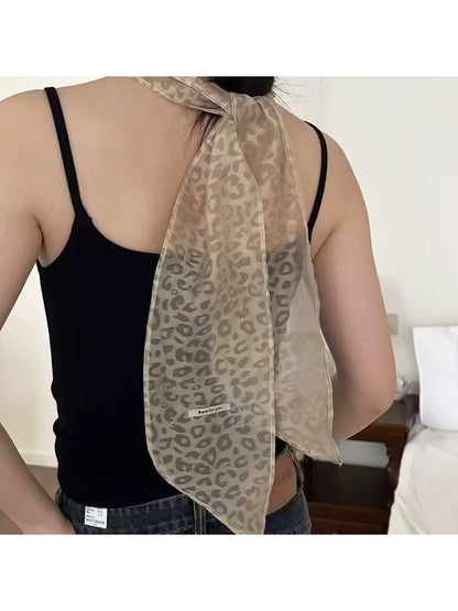 Scarvii - Leopard Print Fashion Neck Scarf