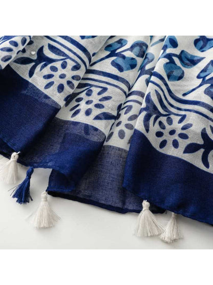 Scarvii - Flowing Geometric Stripe Print Scarf