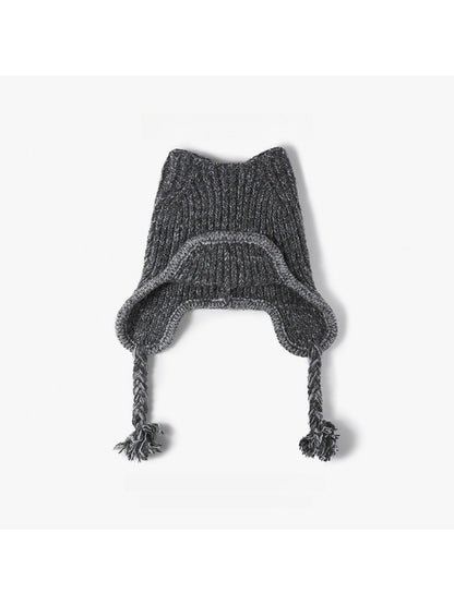Haila - Foldable Ear Cover Knit Beanie
