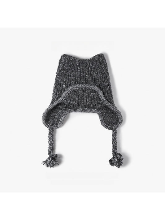 Haila - Foldable Ear Cover Knit Beanie