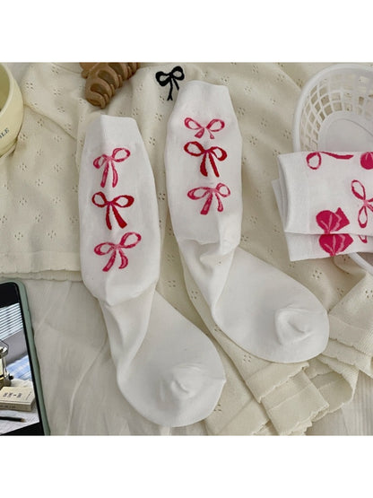 Rufia - Bow Pattern Crew Socks