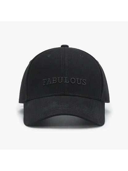 Haila - Adjustable Letter Detail Baseball Cap Hat