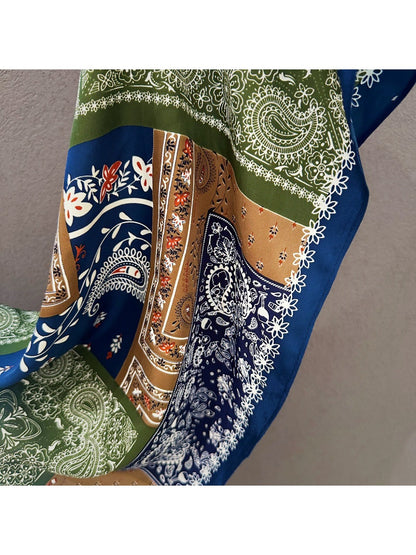 Scarvii - Patchwork Paisley Print Triangle Bandana