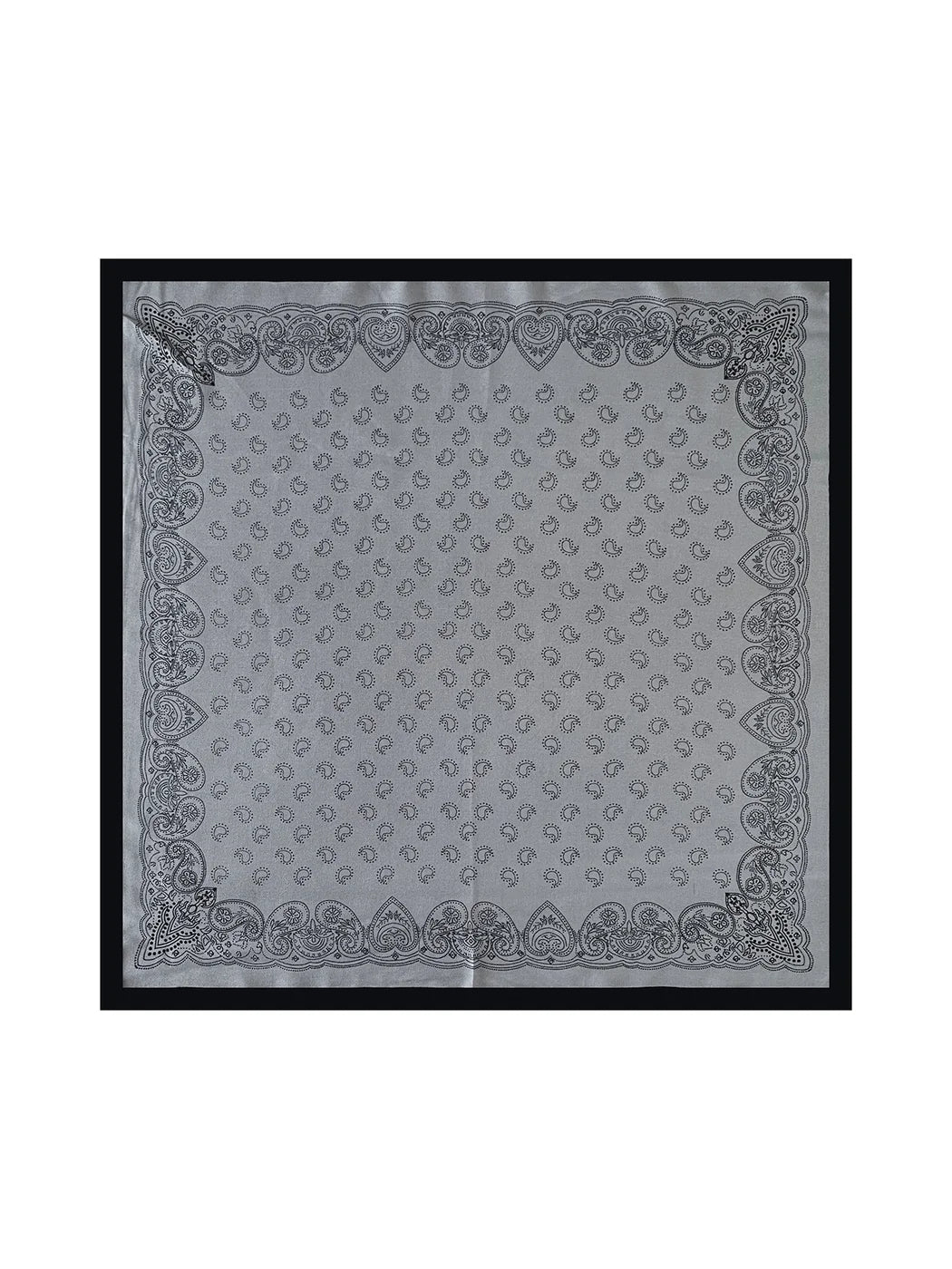 Scarvii - Paisley Border Print Square Scarf