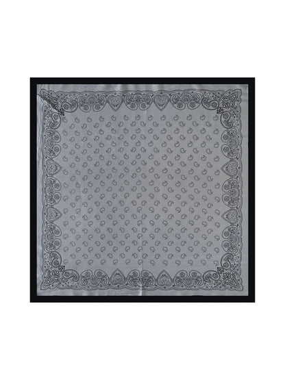 Scarvii - Paisley Border Print Square Scarf
