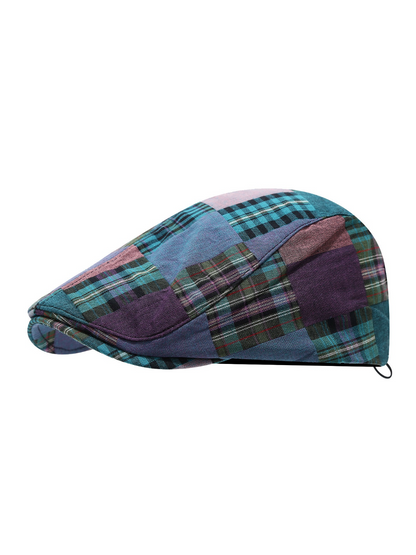Haila - Patchwork Plaid Newsboy Cap