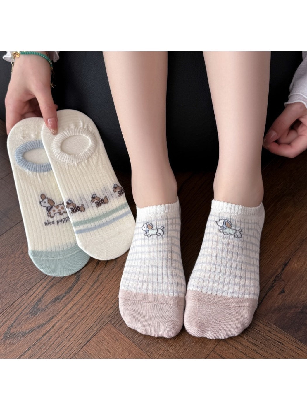 Rufia - Playful Striped Invisible Women's Socks