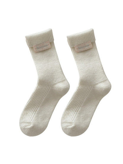 Rufia - Ribbed Knit Crew Socks