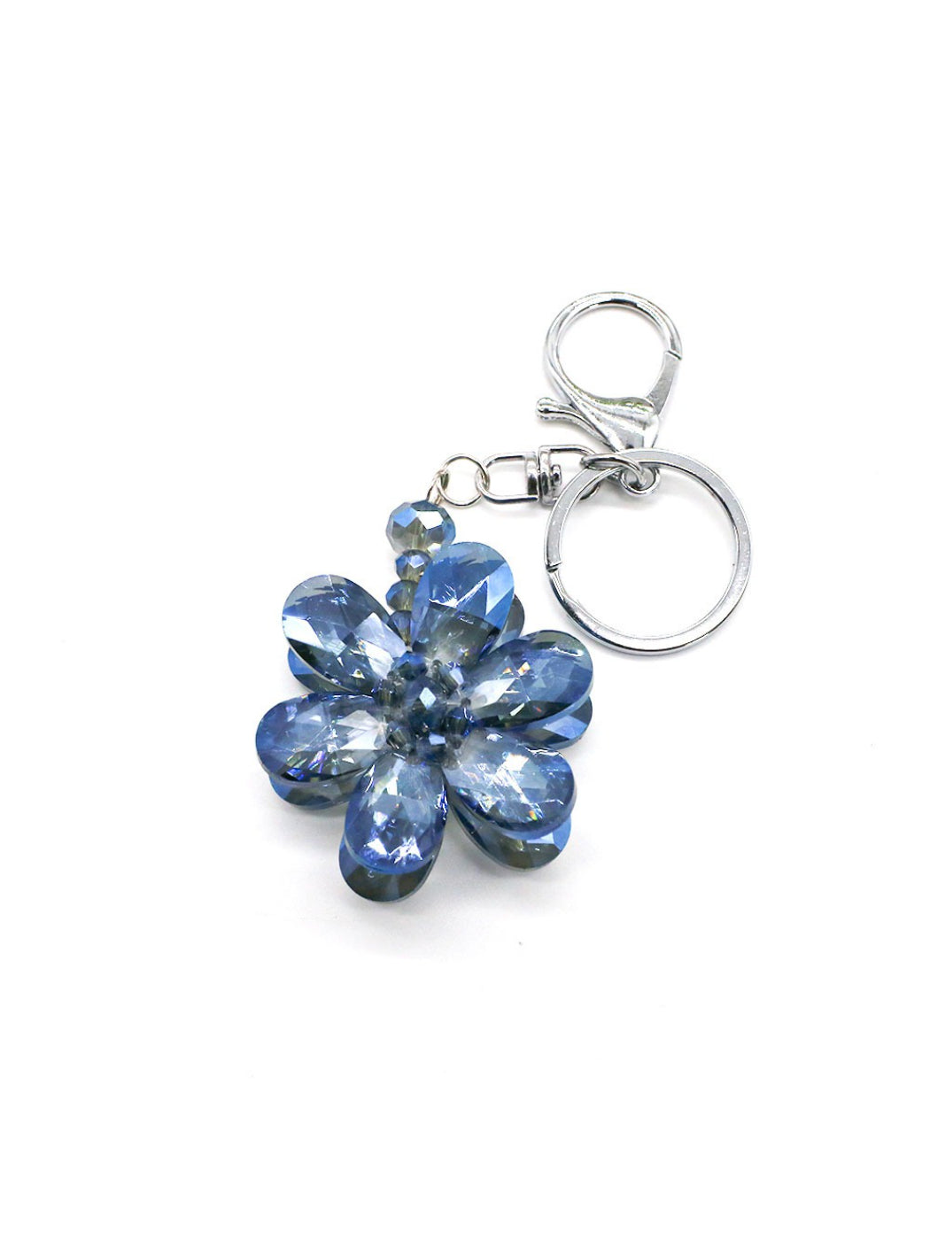 Koco Crystal Bloom Keychain Charm with floral motif